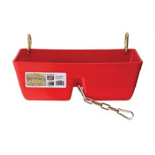 Little giant fence feeder 16&#034; w/ chain divider horse sheep goats calves red for sale