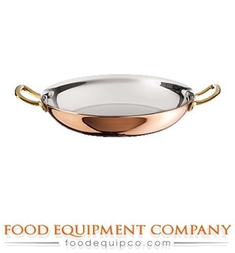 Paderno 15215-26 Paella Pan 10.25&#034; dia. x 2&#034;H 3-ply copper solid brass handles