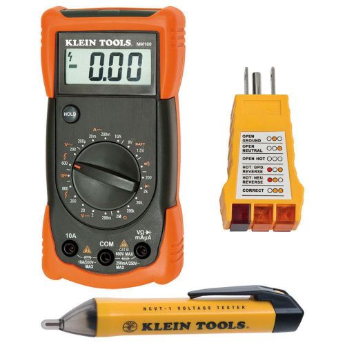 Klein Tools Electrical Handheld Test Kit Clamp Multimeter Noncontact Detection