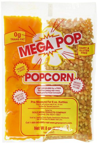 Mega-Pop Popcorn Kit 8 oz. - 10 Pack Free Shipping Best Service Guarantee &amp; Fast