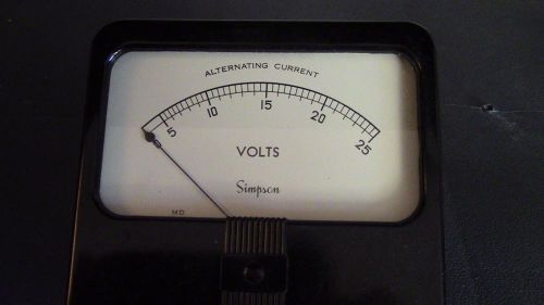 Simpson Panel Meter Model 59, 0-25 Volts AC