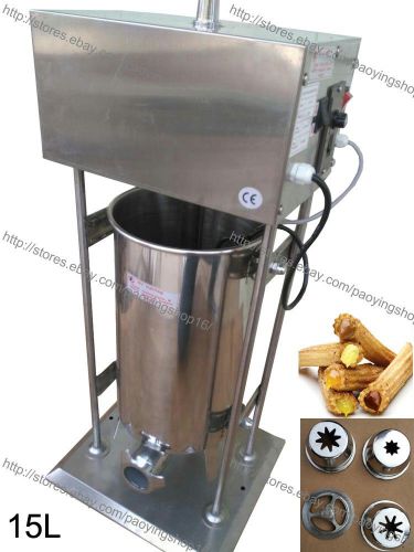 15L Electric Auto Spanish Churro Churreras Donut Maker Machine w/ Fryer &amp; Filler