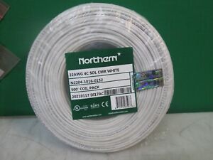 New Northern N2204-1016-0152 500&#039; 22 AWG 4c Solid White Cable Free Shipping
