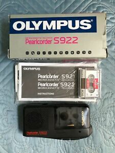Olympus Pearlcorder S922 Micro Cassette Recorder w/Box, Manual, &amp; Cassette