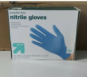 Six Boxes of Up &amp; Up Nitrile Gloves (100 glove Per Box) One size fits most, 6box