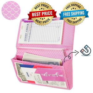 Server books for Waitress Wallet Shimmer Cute Waitressing Waiter Organizer