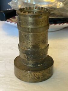 VINTAGE Brass Fire Hose Nozzle A7-80 647X UL