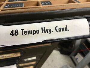 Ludlow Letterpress Brass Printing Size 48 Tempo Hvy. Cond. Typecasting Slug 12Lb
