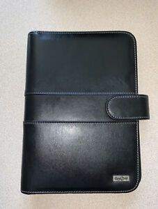 Franklin Covey Black Planner Binder Office Organizer 3 Ring Day 1 One