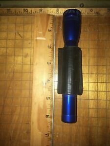 Black Leather Flashlight Belt Holder for Mini Mag Lite AA Cell