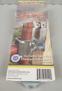 Co-Line Lockable Two-Way Livestock Gate Latch 7000-R-158-2L Sure-Latch - NEW