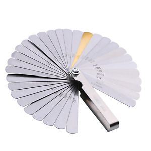 Stainless Steel Feeler Gauge Dual Marked Metric and Imperial Gap Measuring Tool