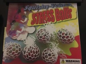 Stress Balls 125 pcs in 2&#034; Capsules Mesh Balls Squishy Squeezable Vending Toys