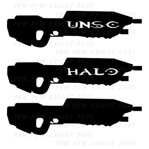 Halo Gun SVG - Cricut Files - Assault Rifle Silhouettes - UNSC - Master Chief