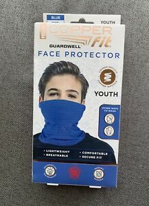 NIP Copper Fit Guardwell Face Protector Mask Gaiter - YOUTH Size- Blue