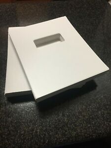 9&#034; x 11&#034; white vinyl presentation covers