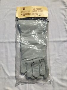 Three Pairs new in package All purpose leather cowhide gloves 14&#034; Inches Length
