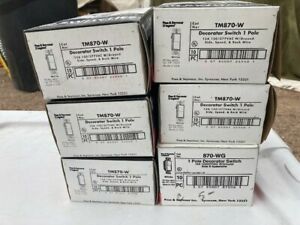 Pass Seymour TM870W Single Pole 15 Amp WHITE Decora Switches (Lot of 59)