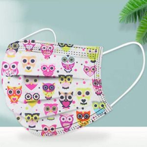 Disposal Face Masks Owl Print Kids (10 Masks)