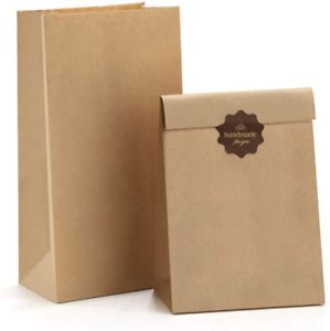 BagDream Paper Lunch Bags 4lb 100Pcs Snack Bags, Craft Bags, Bread Bags, Sack Lu