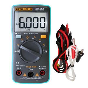 True-RMS 6000 Counts  Mini Auto Ranging Digital Multimeter Meter