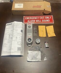 Detex Eax-500 Gray W-Cyl Exit Door Alarm,9V Battery,Ul Listed