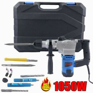 1050W 1-1/2&#034; Electric Demolition Hammer Concrete Breaker w/ Chisels Bits +Case