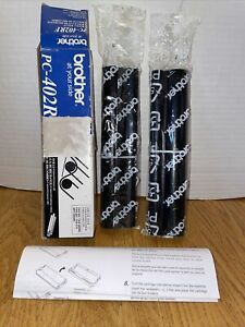 Genuine Brother PC-402RF Fax Refill Rolls 2 Pack Sealed Rolls