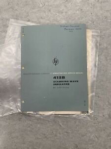 HP model 415B standing wave indicator operating ans service manual