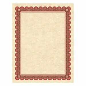 Southworth Parchment Certificates, Copper with Red/Brown Border, 25/PK (SOUCT5R)