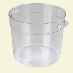 6 Qt. Polycarbonate round Storage Container in Clear (Case of 12)
