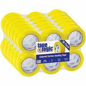 Tape Logic 2 Inch x 110 Yards Yellow Packing Tape 2.2 Mil Thick Pack of 36 Ro...