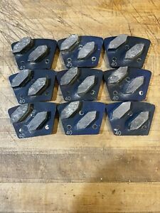 SASE 40 Grit Blue Metal Diamond For Concrete Grinding/Polishing Set of 9