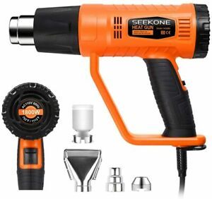 SEEKONE Heat Gun1800W Heavy Duty Hot Air Gun Kit with 752&amp;1112 Dual-Temperatur