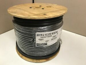 1000ft Spool Genesis 52821008 C5E Black Underground Cable 24/4 PR &amp; 18/2 STR