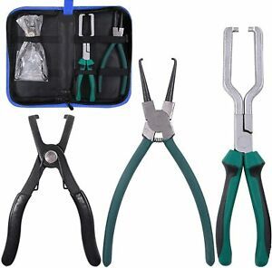 Glarks 3Pcs Fuel Line Pliers Set, 9 Inch Fuel Filter Caliper Hose Pipe Clamp 80