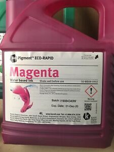 Sealed Ned Pigment Water Based Ink Eco Rapid Magenta 4L expired