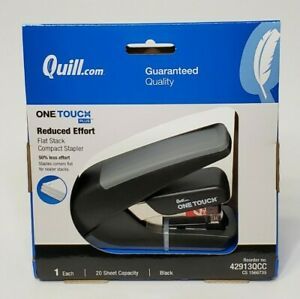 Quill Brand® One-Touch Plus™ Reduced Effort Compact Stapler 20 Sheet Cap New