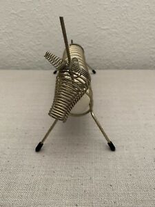 MCM VTG Brass Spiral Horse Mail Letter Envelope Rack Sorter Holder 9” Long