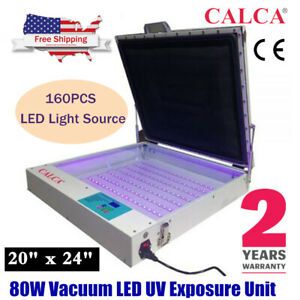 Tabletop Precise 20&#034; x 24&#034; 80W Vacuum LED UV Exposure Unit For Screen Printing