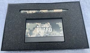 California National Guard U.S. Military Pen and Business Card Holder Set