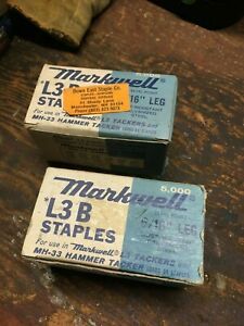 9,000+ Markwell L3B Tackmaster 5/16&#034; Staples (2 Boxes of +/- 5000)