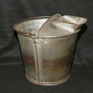 Vintage or Antique Milk Pail Cow Milking Galvanized Steel