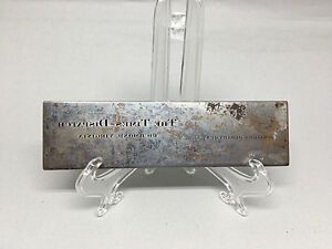K9) Vintage Richmond Times Dispatch Business Newspaper Printing Press Block