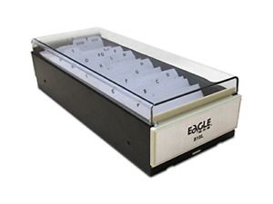 Business Card, Credit Card Organizer Tray with Cover, Holds Up To 700 Cards, A Z