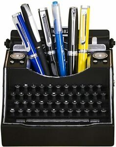 Typewriter Pen Holder Decorative Resin Vintage Pencil Holders Desk Organizer