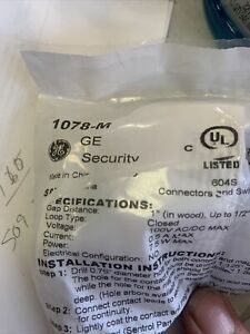 GE Interlogix 1078-m Recessed Security Door Magnetic Contact Brown /wire leads