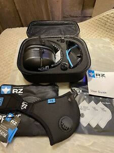 RZ Safety Kit Mask/Ear Muffs/Glasses/LED Light- With Black Case