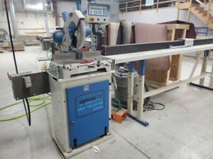 OMGA T50-350 Precision Mitre Saw with vacuum cabinet &amp; 12&#039; OMGA Auto Stop