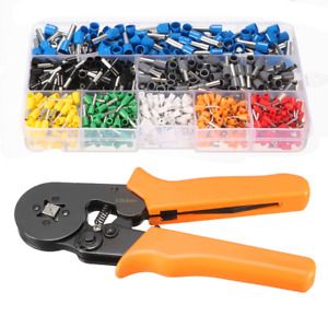 DANIU 23AWG to 10AWG Self Adjusting Ratcheting Ferrule Crimper Plier Tool with 8